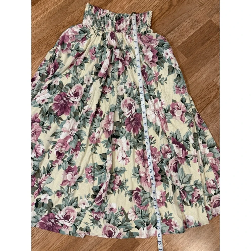Vintage 80s 90s Positive Attitude Sz 10 Pink Floral Skirt Set CottageCore Career